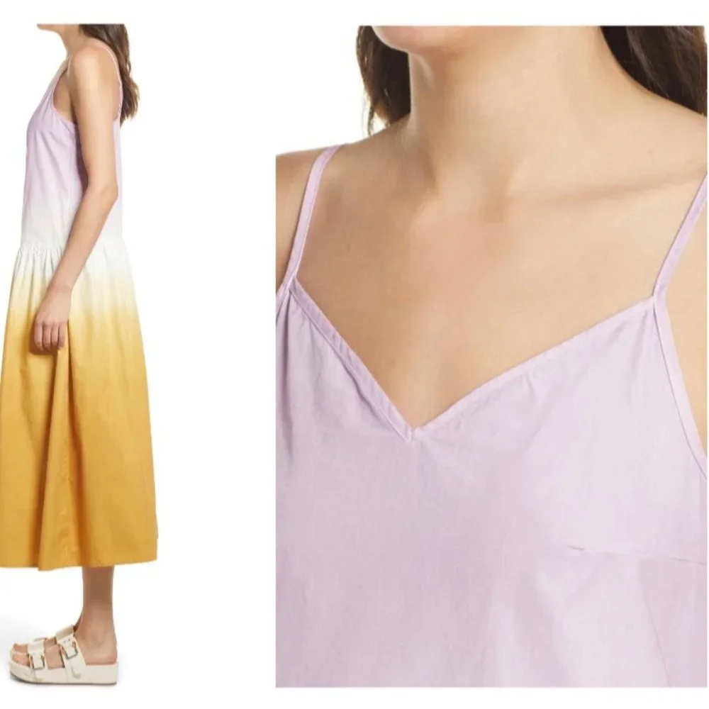 Allsaints Caro Dipdye Midi Dress 10 NWT - Picture 2 of 8